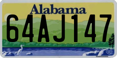 AL license plate 64AJ147