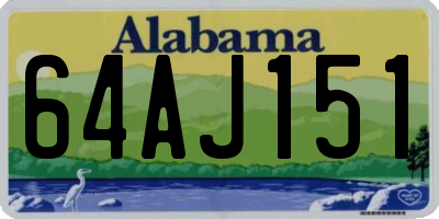 AL license plate 64AJ151
