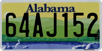 AL license plate 64AJ152