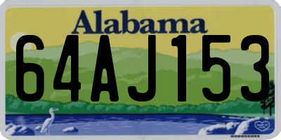 AL license plate 64AJ153