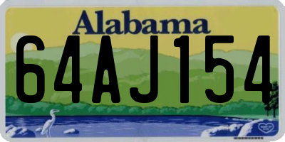 AL license plate 64AJ154