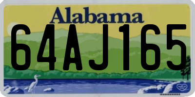 AL license plate 64AJ165