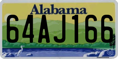 AL license plate 64AJ166