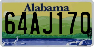 AL license plate 64AJ170