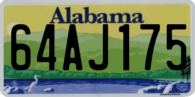 AL license plate 64AJ175