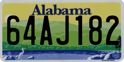 AL license plate 64AJ182