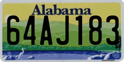 AL license plate 64AJ183