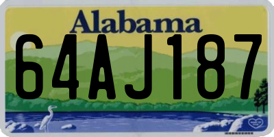 AL license plate 64AJ187
