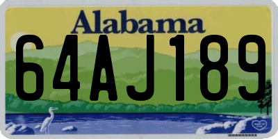 AL license plate 64AJ189