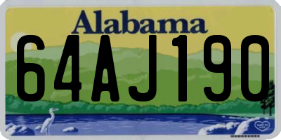 AL license plate 64AJ190