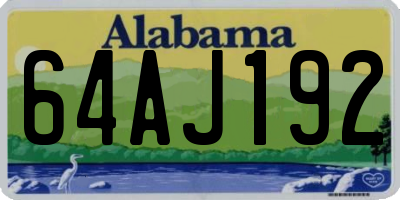 AL license plate 64AJ192