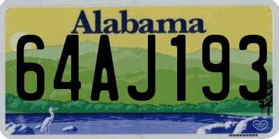 AL license plate 64AJ193