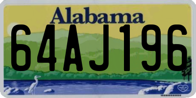 AL license plate 64AJ196