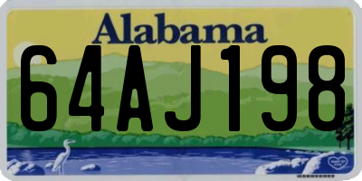 AL license plate 64AJ198