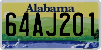 AL license plate 64AJ201