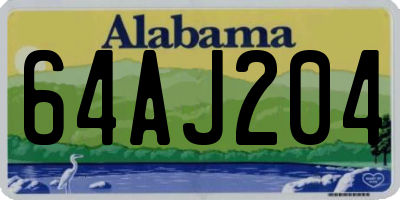 AL license plate 64AJ204