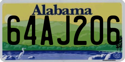 AL license plate 64AJ206