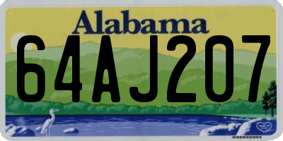 AL license plate 64AJ207