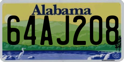 AL license plate 64AJ208