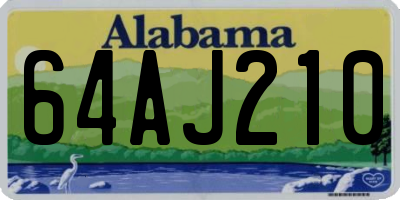 AL license plate 64AJ210
