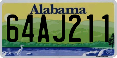 AL license plate 64AJ211