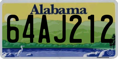 AL license plate 64AJ212