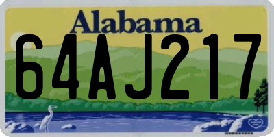 AL license plate 64AJ217