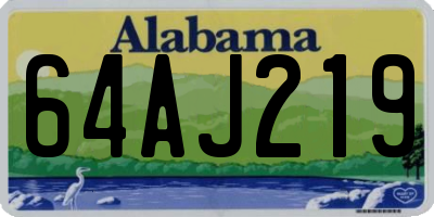 AL license plate 64AJ219
