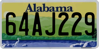 AL license plate 64AJ229