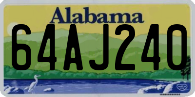 AL license plate 64AJ240