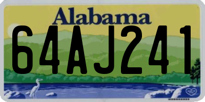 AL license plate 64AJ241