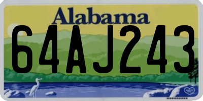 AL license plate 64AJ243