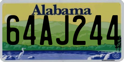 AL license plate 64AJ244