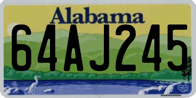 AL license plate 64AJ245