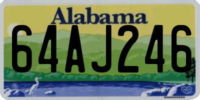 AL license plate 64AJ246