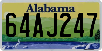 AL license plate 64AJ247