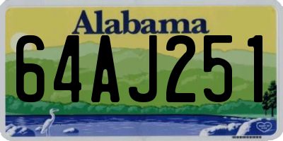 AL license plate 64AJ251