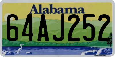 AL license plate 64AJ252