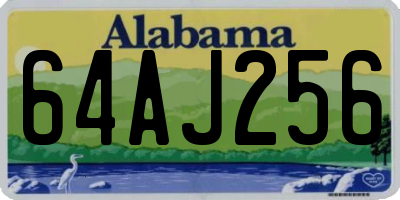 AL license plate 64AJ256