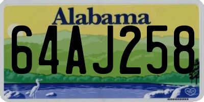 AL license plate 64AJ258