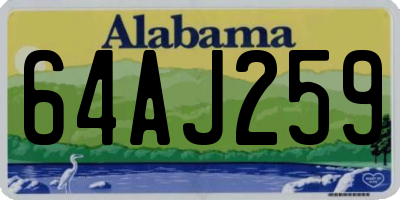 AL license plate 64AJ259