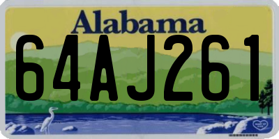 AL license plate 64AJ261
