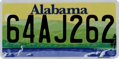 AL license plate 64AJ262