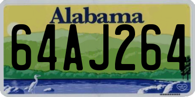 AL license plate 64AJ264