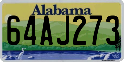 AL license plate 64AJ273