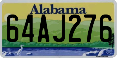 AL license plate 64AJ276