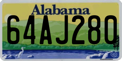 AL license plate 64AJ280