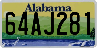 AL license plate 64AJ281