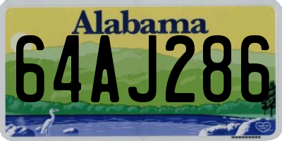 AL license plate 64AJ286