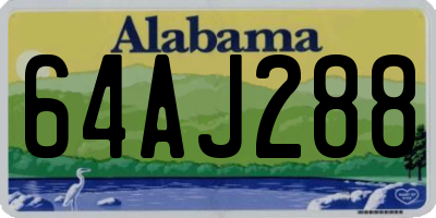 AL license plate 64AJ288
